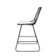 Outdoor Counter Stool Chair Set of 2, Black Iron Frame Construction