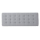Gisa Ottoman Bench Light Gray Fabric Tufted Seat Brown Wood 44’’ BM325007