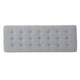 Gisa Ottoman Bench, Light Gray Fabric Tufted Seat, Brown Wood, 44"