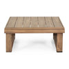 Chelsie Outdoor Coffee Table, Slatted Top, Brown Wood, Square 28"