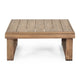 Chelsie Outdoor Coffee Table, Slatted Top, Brown Wood, Square 28"