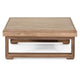 Chelsie Outdoor Coffee Table, Slatted Top, Brown Wood, Square 28"