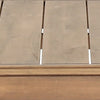 Chelsie Outdoor Coffee Table, Slatted Top, Brown Wood, Square 28"