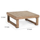 Chelsie Outdoor Coffee Table, Slatted Top, Brown Wood, Square 28"