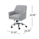 Heza Swivel Office Chair Gray Fabric Rolling Wheels Chrome Metal BM325014