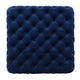 Ottoman Modern Button Tufted Dark Navy Blue Velvet 29’’ Square Shape BM325016