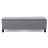 Flash Storage Ottoman Bench Light Gray Fabric 51’’ Gray Wood Frame BM325017