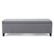 Flash Storage Ottoman Bench, Light Gray Fabric, 51" Gray Wood Frame