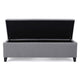 Flash Storage Ottoman Bench Light Gray Fabric 51’’ Gray Wood Frame BM325017
