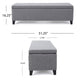 Flash Storage Ottoman Bench Light Gray Fabric 51’’ Gray Wood Frame BM325017