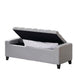 Liani Storage Ottoman Bench, Light Gray Fabric Tufted Top, 51" Wood
