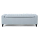 Liani Storage Ottoman Bench, Light Blue Fabric, Tufted Top, 51" Wood