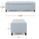 Liani Storage Ottoman Bench Light Blue Fabric Tufted Top 51’’ Wood BM325026