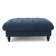 Capri Ottoman Tufted Navy Blue Fabric 41’’ Birch Wood Square Shape BM325027