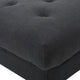 Capri Ottoman Tufted Dark Gray Fabric 41’’ Square Birch Wood Frame BM325033