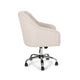 Nysa Swivel Office Chair Rolling Tufted Beige Fabric Chrome Steel BM325037