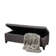 Nira Storage Ottoman Bench, Button Tufted Dark Gray Fabric, 51" Frame