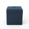 Liasa Ottoman 17’’ Square Cube Shape Navy Blue Fabric Plush Cushion BM325046