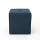 Liasa Ottoman 17’’ Square Cube Shape Navy Blue Fabric Plush Cushion BM325046