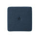 Liasa Ottoman, 17" Square Cube Shape, Navy Blue Fabric, Plush Cushion