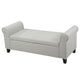 Jacob 50" Bench with Rolled Arms, Lift Storage, Light Gray