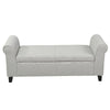 Jacob 50’’ Bench with Rolled Arms Lift Storage Light Gray BM325065
