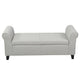 Jacob 50" Bench with Rolled Arms, Lift Storage, Light Gray