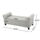 Jacob 50" Bench with Rolled Arms, Lift Storage, Light Gray