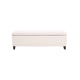 Elias Ottoman Bench Lift Top Storage 51’’ Rectangular White Fabric BM325071