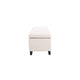 Elias Ottoman Bench, Lift Top Storage, 51" Rectangular, White Fabric