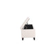 Elias Ottoman Bench Lift Top Storage 51’’ Rectangular White Fabric BM325071