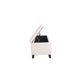 Elias Ottoman Bench, Lift Top Storage, 51" Rectangular, White Fabric
