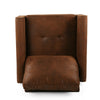 Ada Accent Chair Plush Pillow Back Textured Brown Microfiber Design BM325072