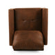 Ada Accent Chair Plush Pillow Back Textured Brown Microfiber Design BM325072