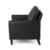 Ada Accent Chair Plush Pillow Back Textured Black Microfiber Design BM325073