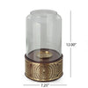 Decorative 12 Inch Candle Holder Hurrican with Rounded Glass Cover
