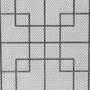 31x41 Fireplace Screen with Mesh, Contemporary Design, Black, Silver