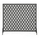 35x39 Fireplace Screen Open Flower Pattern Design Matte Black Iron BM325080