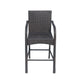 Outdoor Barstool Chair Set of 2 Gray Woven Faux Rattan Iron Frame BM325081