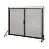 31x40 Fireplace Screen, 2 Door Diamond Mesh Design, Black Bronze Iron