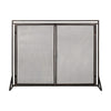 31x40 Fireplace Screen 2 Door Diamond Mesh Design Black Bronze Iron BM325082