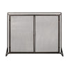 31x40 Fireplace Screen, 2 Door Diamond Mesh Design, Black Bronze Iron
