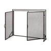 31x40 Fireplace Screen 2 Door Diamond Mesh Design Black Bronze Iron BM325082