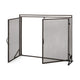 31x40 Fireplace Screen, 2 Door Diamond Mesh Design, Black Bronze Iron