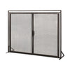 31x40 Fireplace Screen 2 Door Diamond Mesh Design Black Bronze Iron BM325082