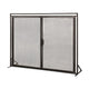 31x40 Fireplace Screen 2 Door Diamond Mesh Design Black Bronze Iron BM325082