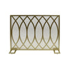 30x40 Fireplace Screen Overlapping Round Lens Design Gold Iron BM325084