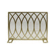 30x40 Fireplace Screen Overlapping Round Lens Design Gold Iron BM325084