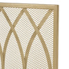 30x40 Fireplace Screen, Overlapping Round Lens Design, Gold Iron