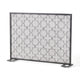 30x41 Fireplace Screen, Classic Clover Trellis Pattern, Black Iron